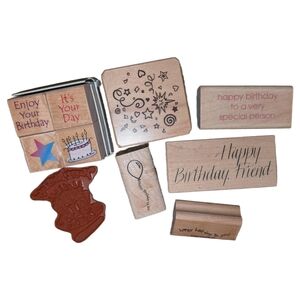 Assorted Birthday Rubber Stamps